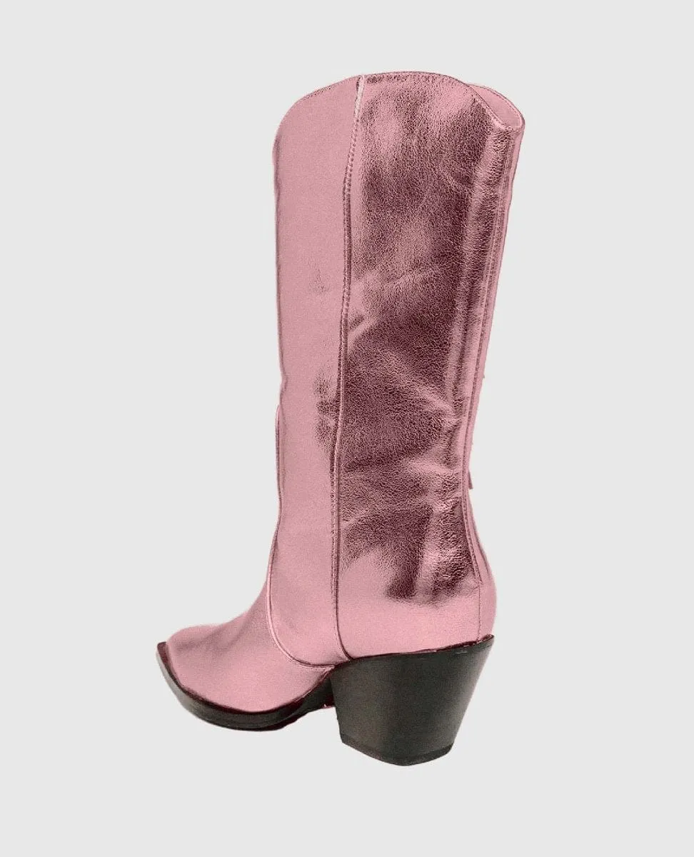 Shania Pink Fringe Boot