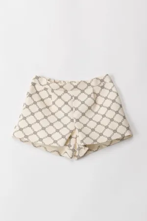 Shorts In Crepe Stampa Losanghe