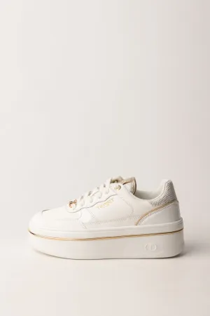 Sneakers Platform In Pelle Laminata