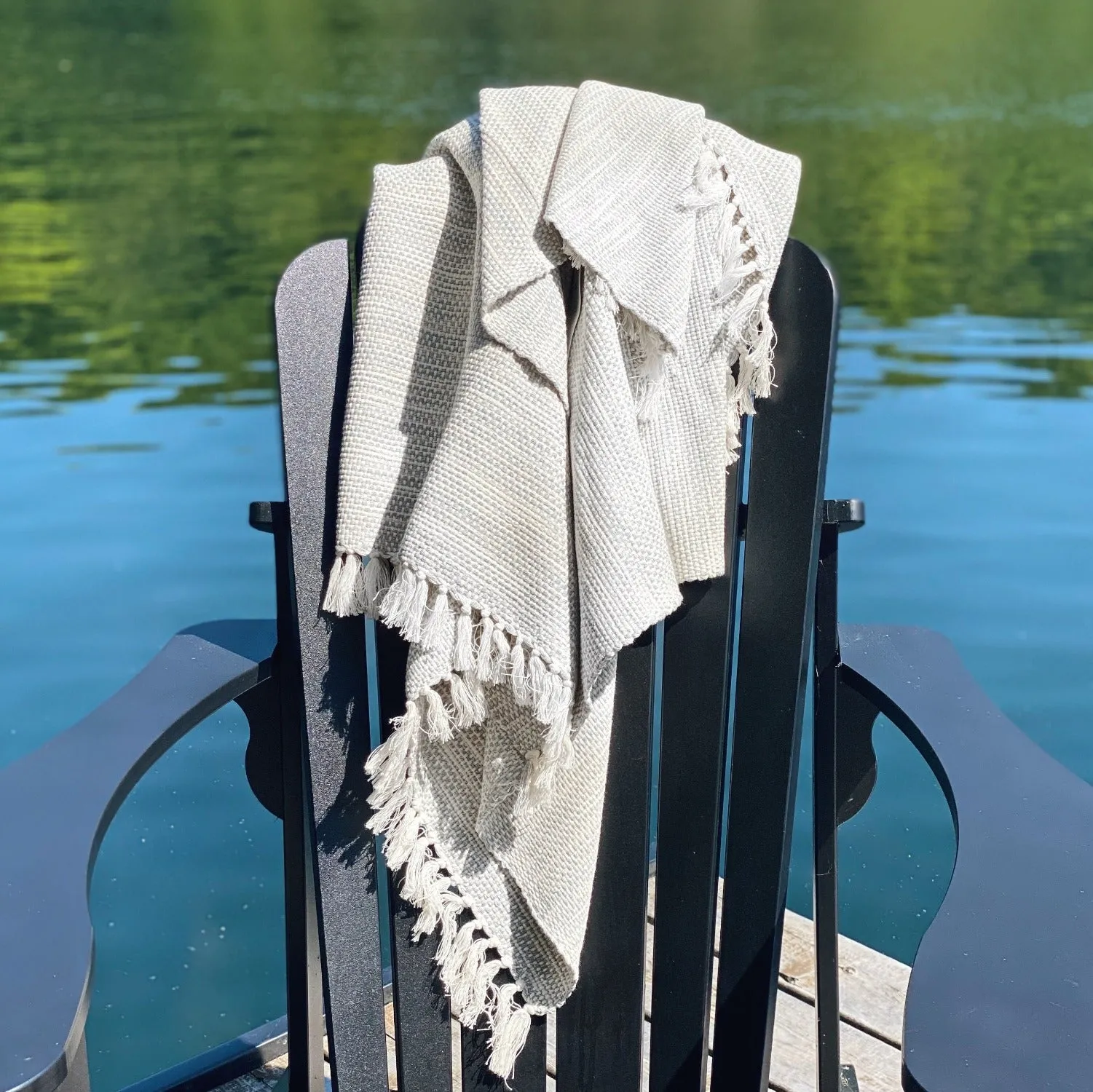 Soft Winter Tassel Throw