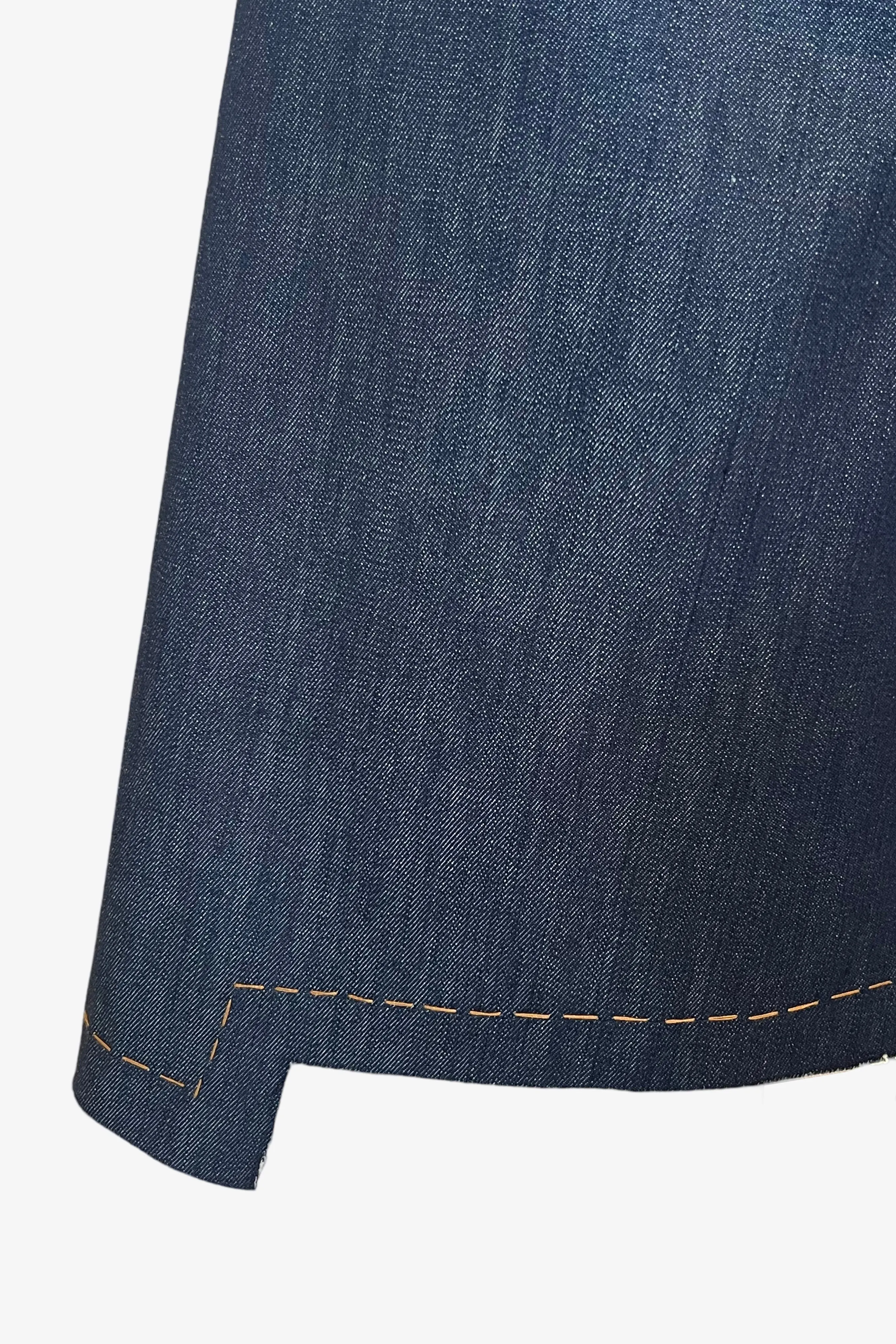 Step Stitch Crop Pants V2 | Indigo Denim Gold