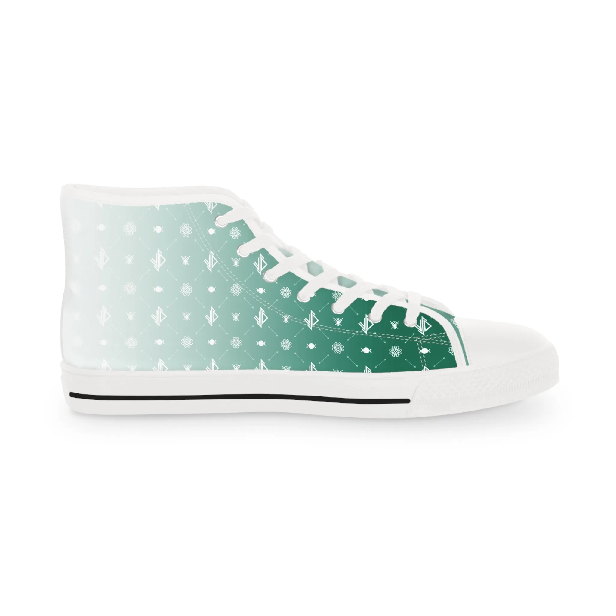 Stylish Green Gradient High Top Sneakers for Trendsetters