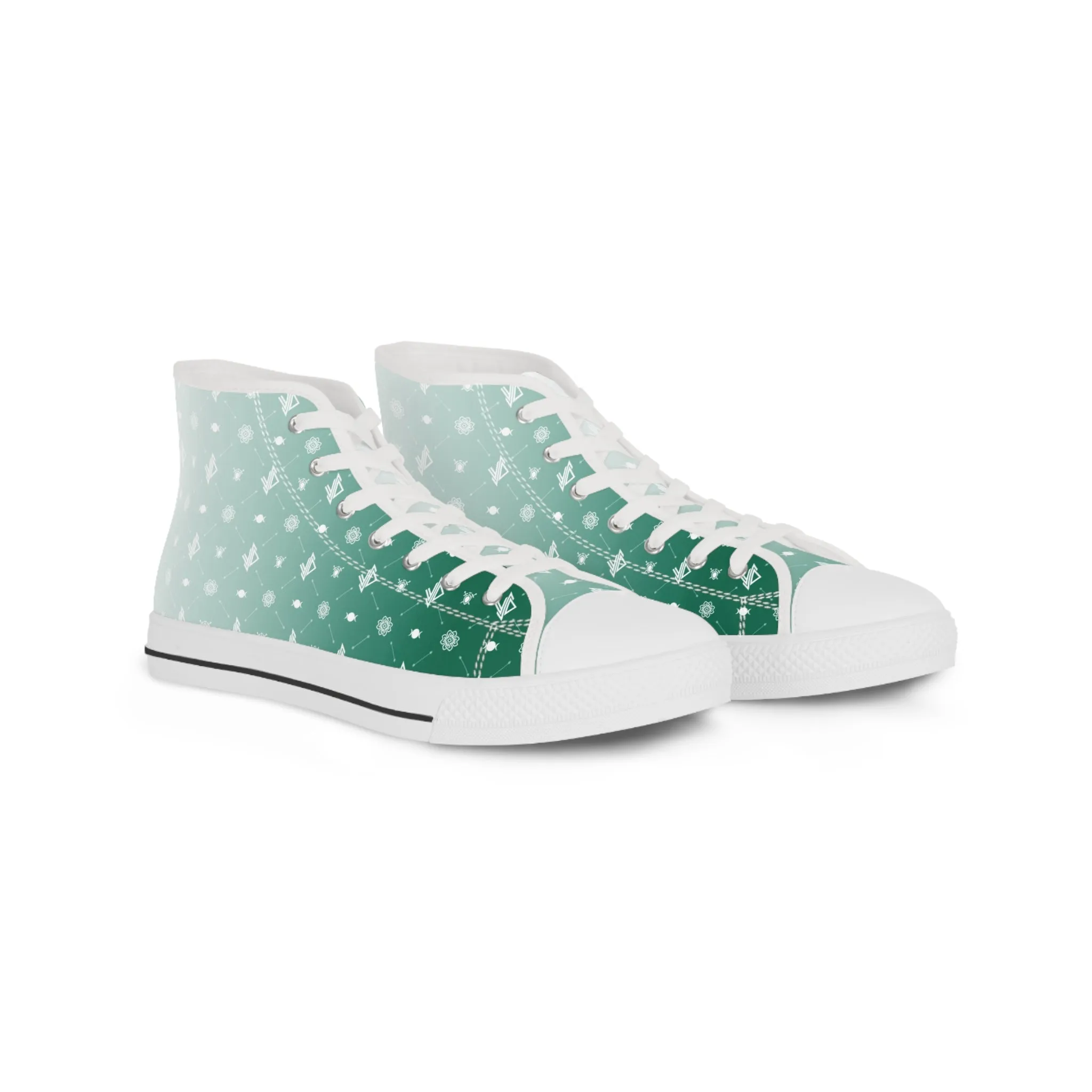 Stylish Green Gradient High Top Sneakers for Trendsetters