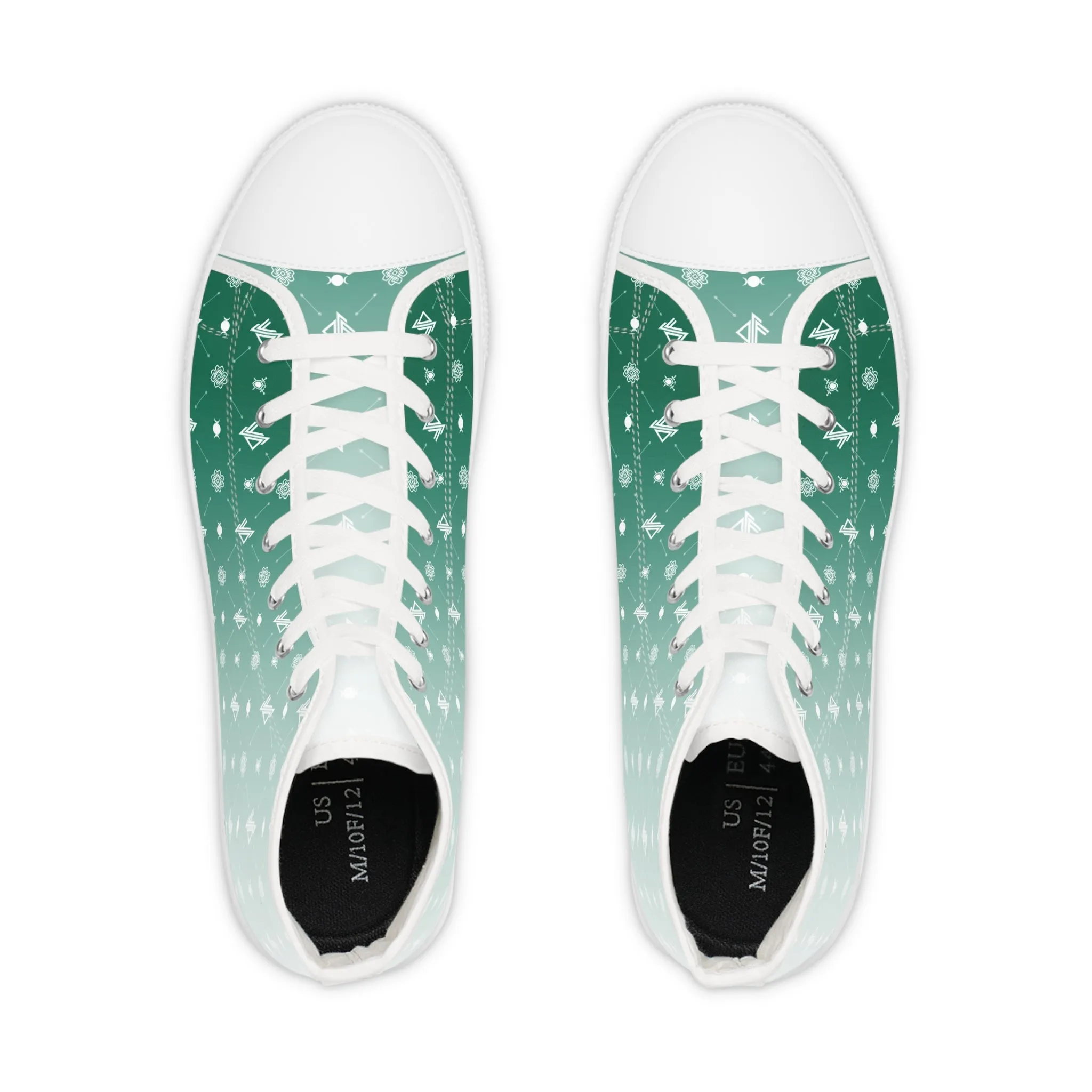 Stylish Green Gradient High Top Sneakers for Trendsetters
