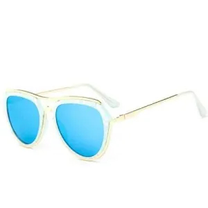 Stylish Retro Style Double Rim Jelly Color Pilot Sunglasses - Transparent