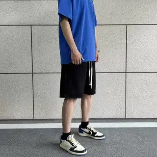 Suede Drawstring Sport Shorts