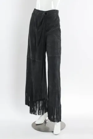 Suede Fringe Drape Pant