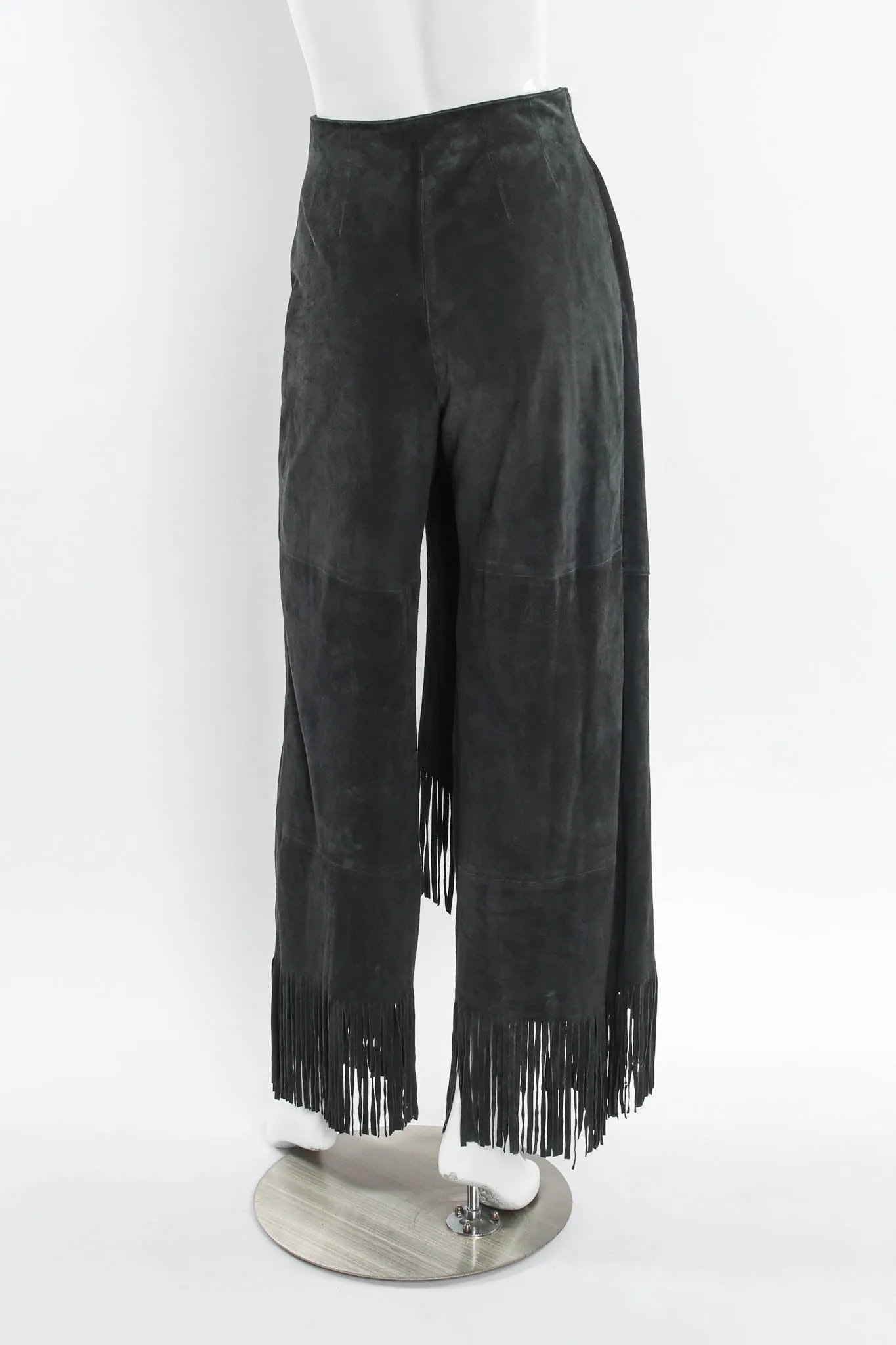 Suede Fringe Drape Pant
