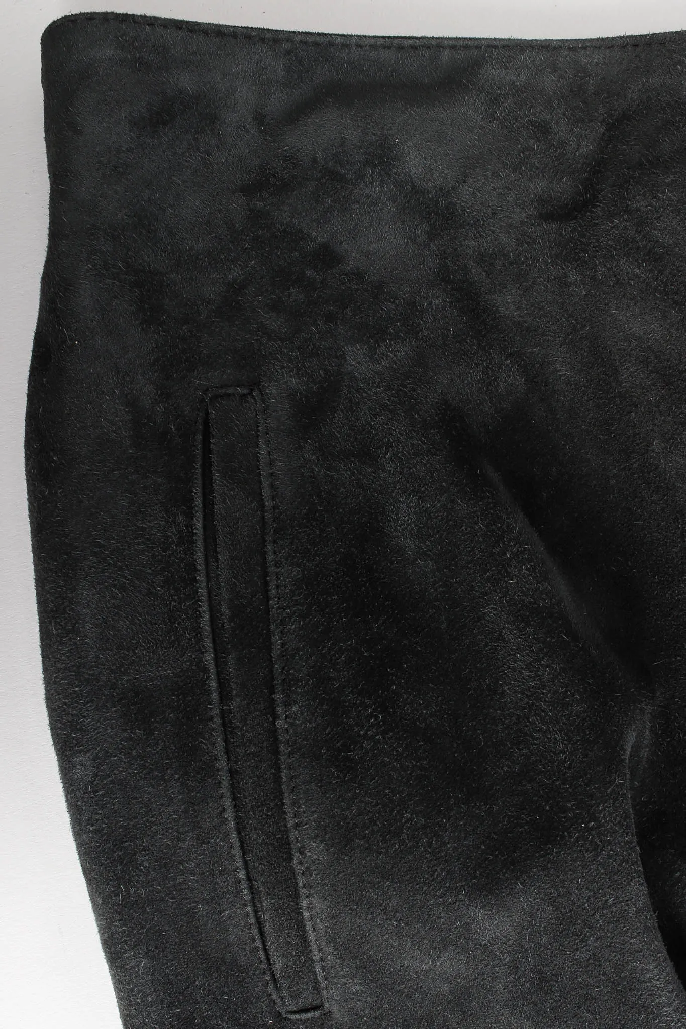 Suede Fringe Drape Pant
