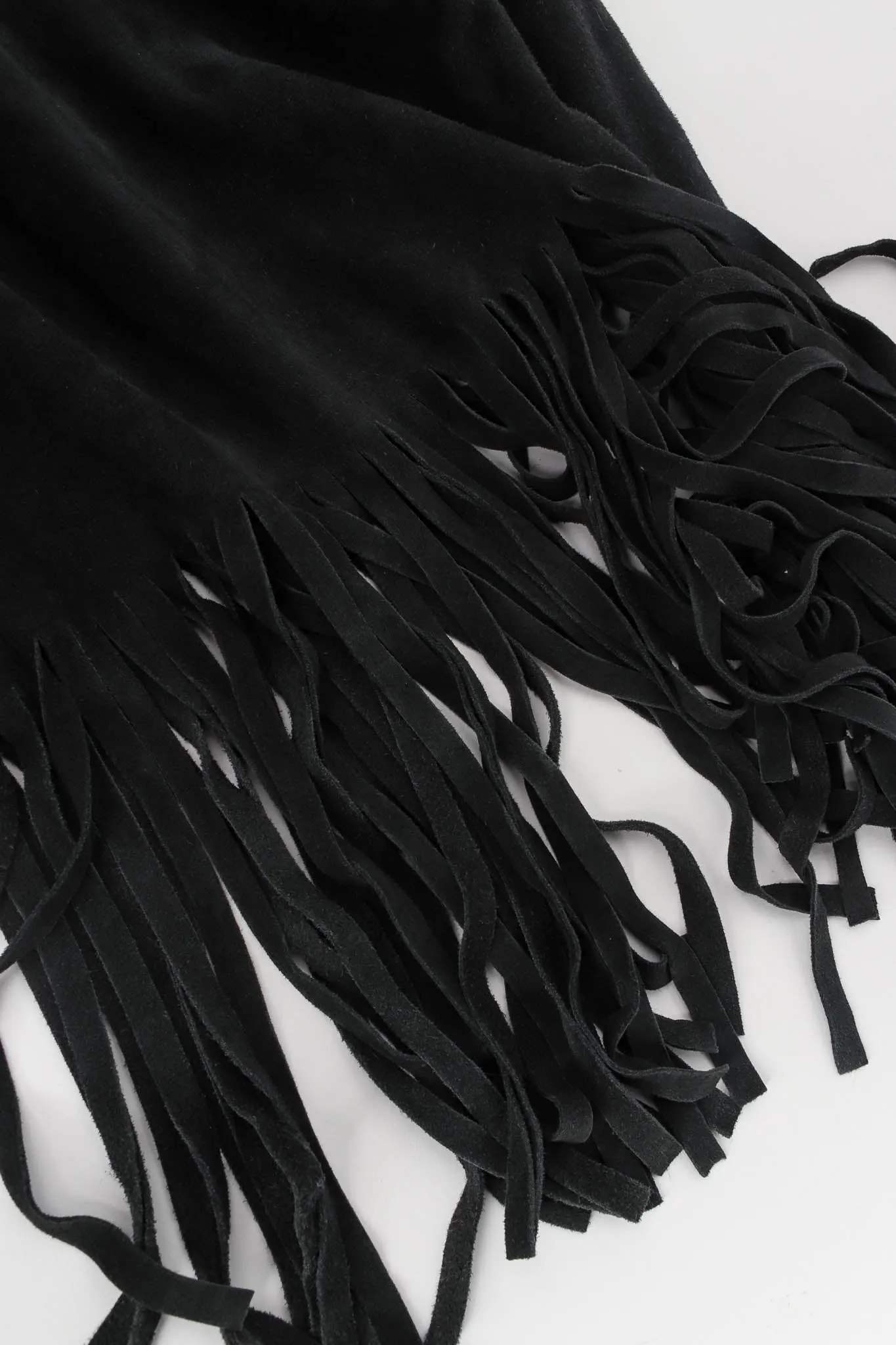 Suede Fringe Drape Pant