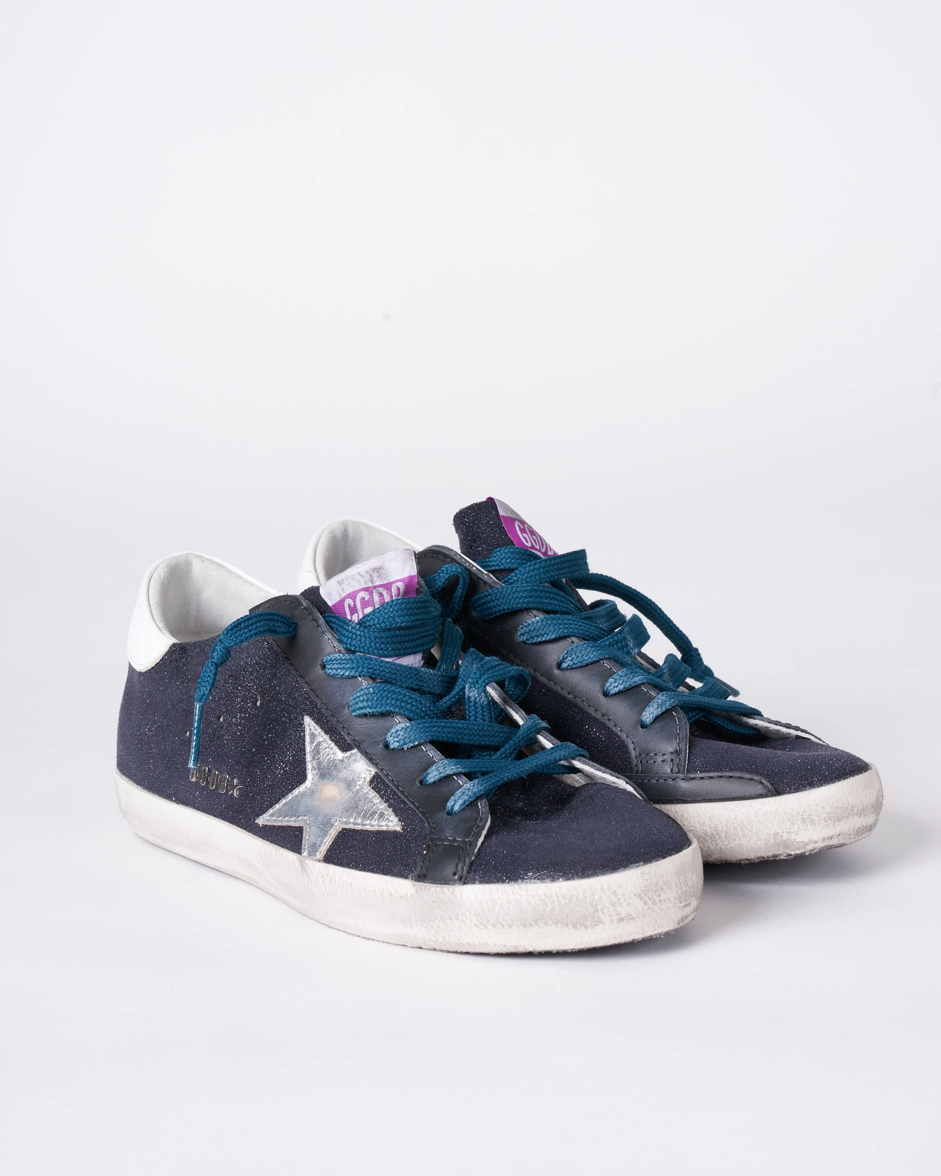 super-star resined suede upper laminated star