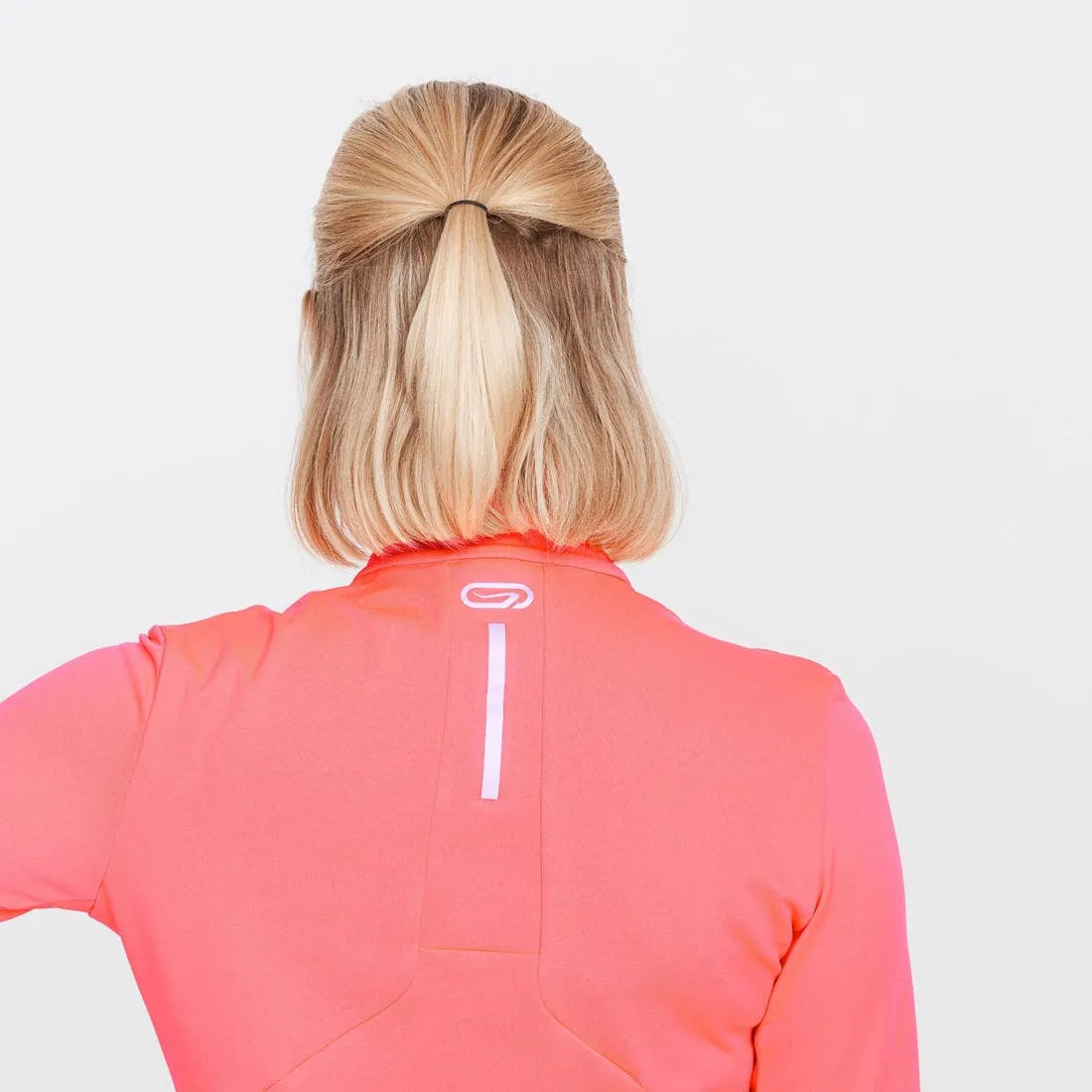 T-shirt manches longues chaud running femme - Zip warm