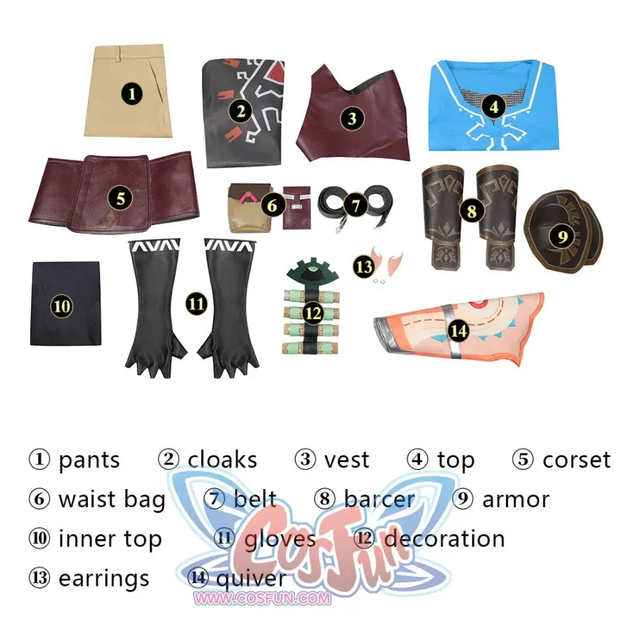 The Legend of Zelda: Tears of the Kingdom Link Cosplay Costume C07551