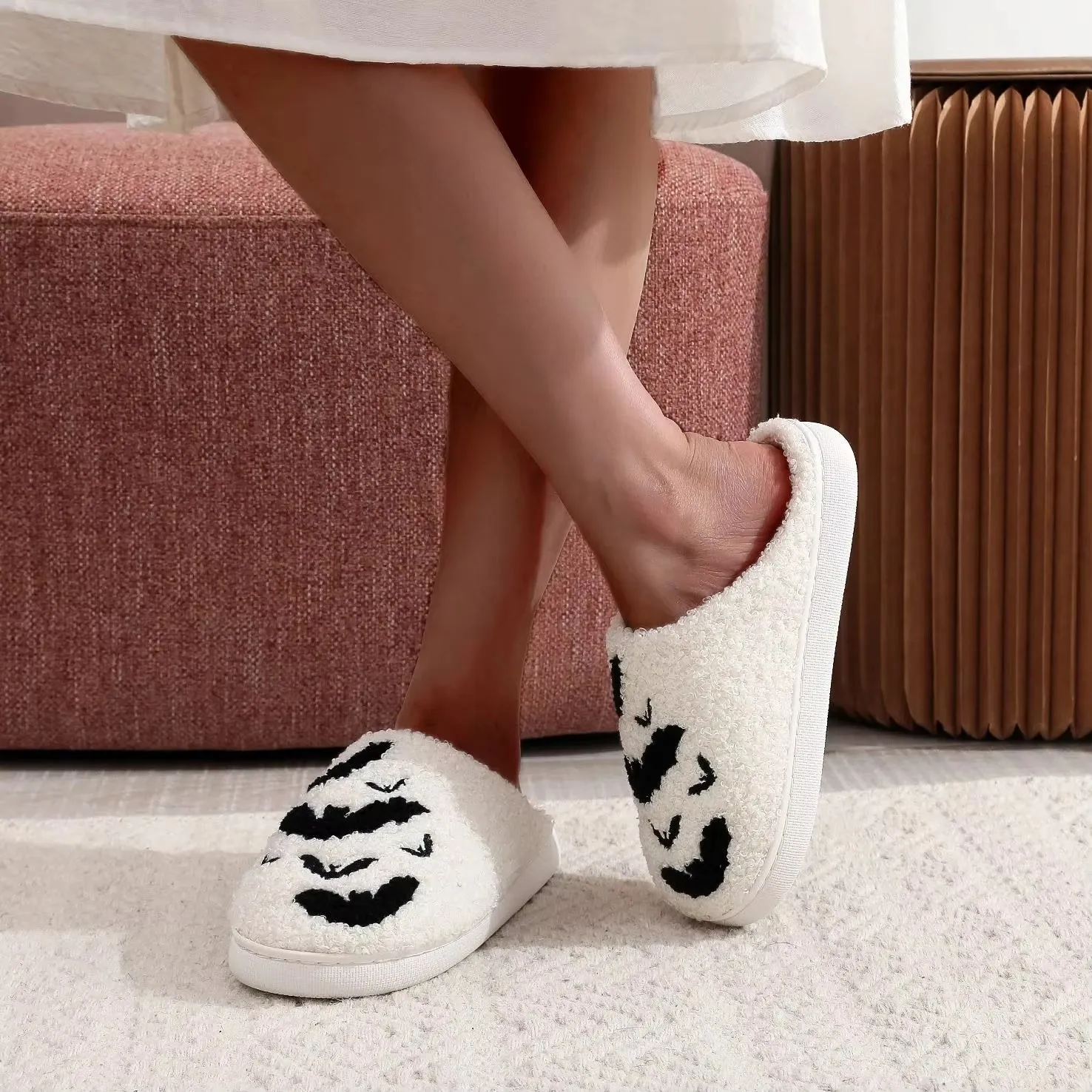 Thick-soled Cozy Furry Cotton Slippers For Women And Men