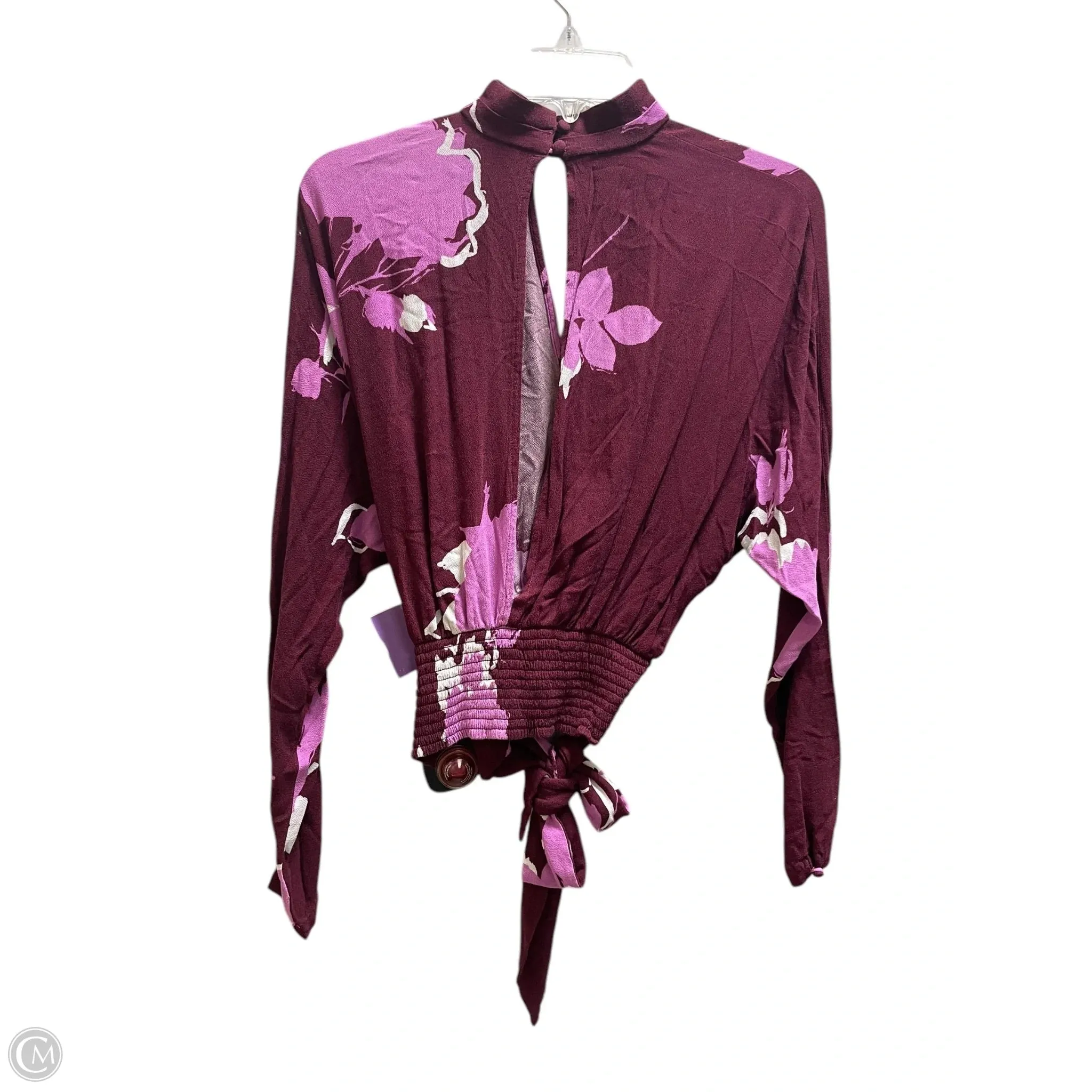 Top Long Sleeve By Free People In Maroon, Size: Xs