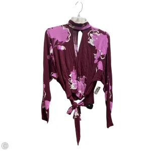 Top Long Sleeve By Free People In Maroon, Size: Xs