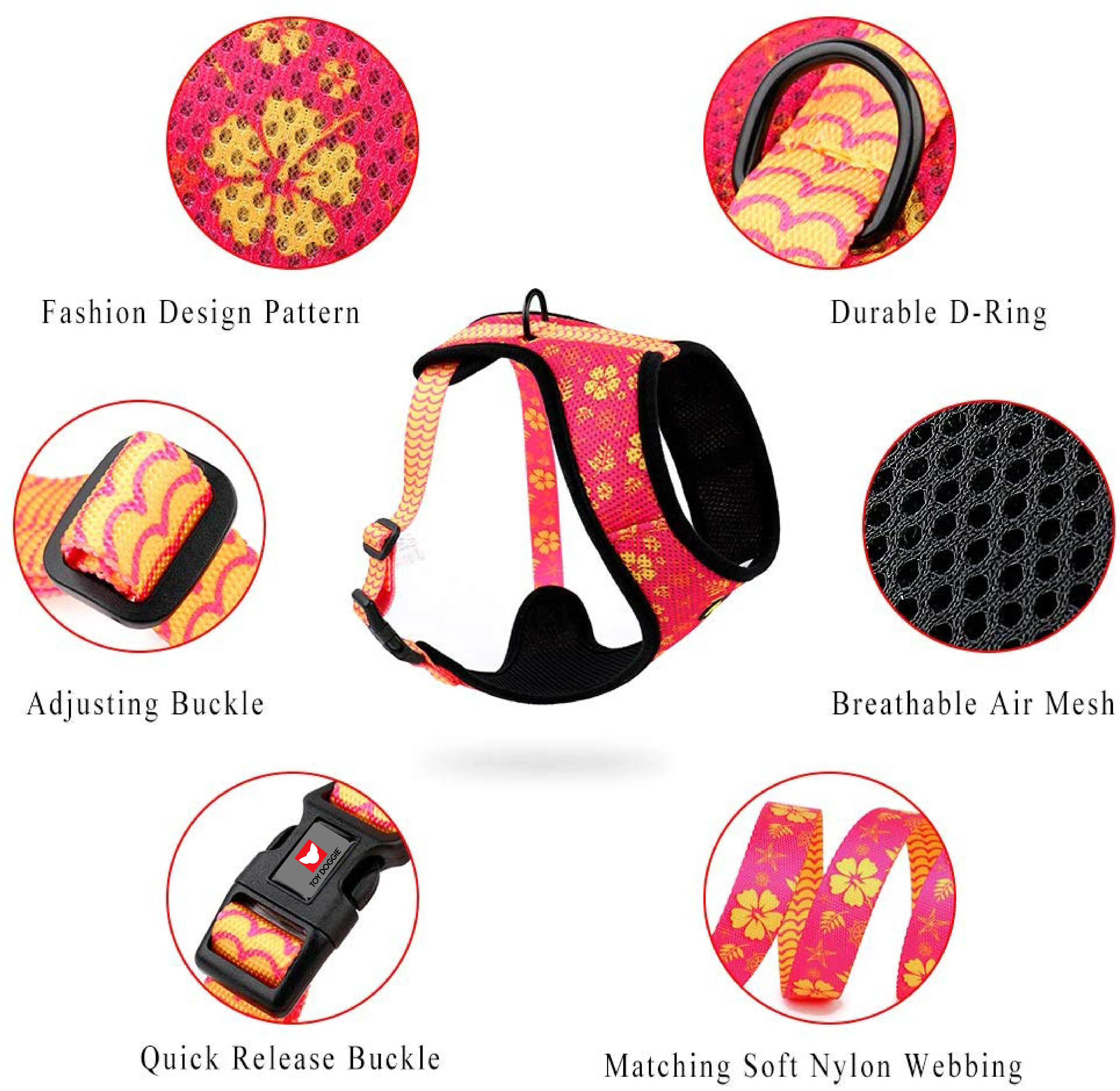 Tropical Party Air-Mesh Dog Harness