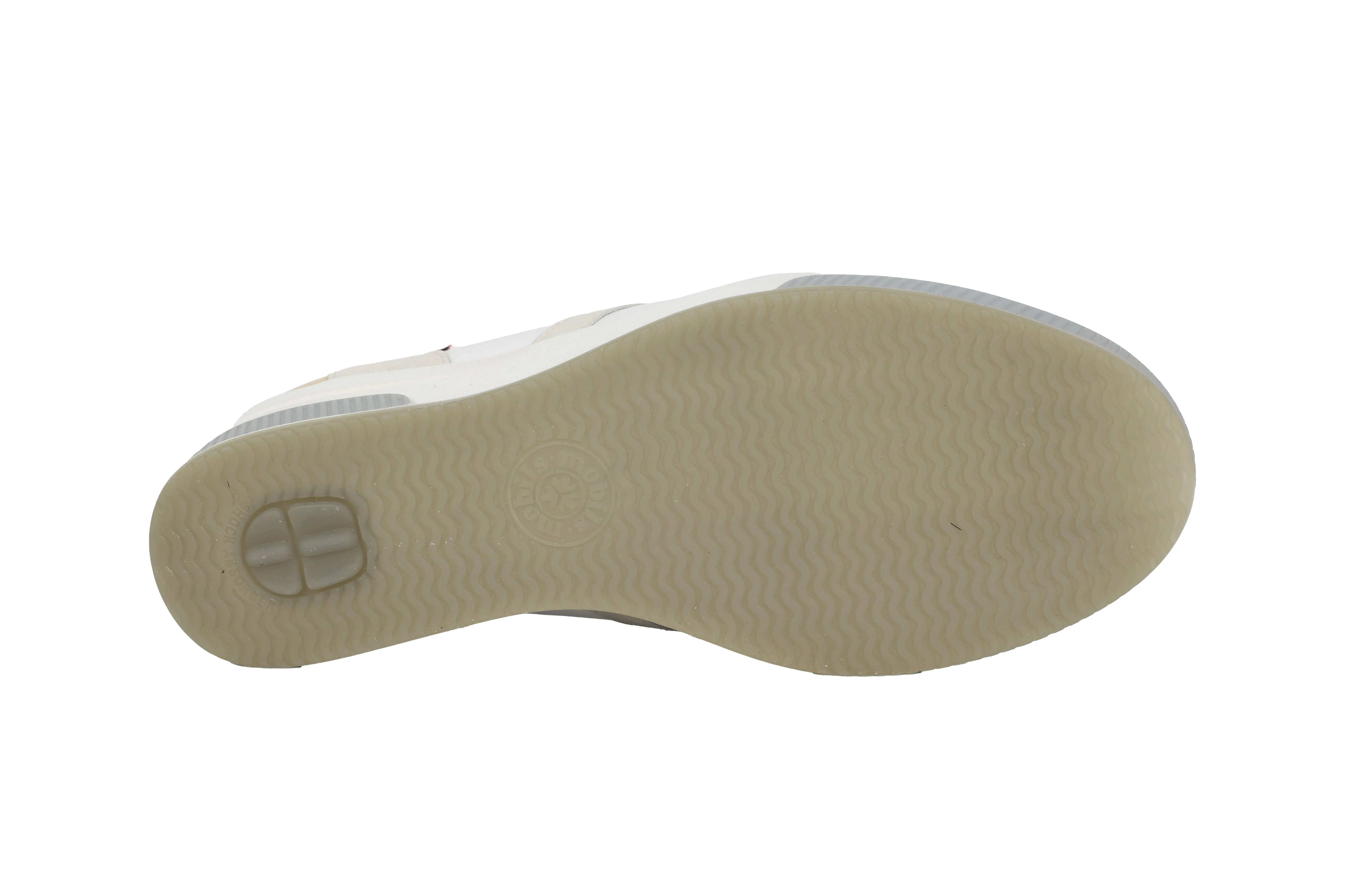 'TRUDIE' women's wide fit (H) lace-zip sneakers- White