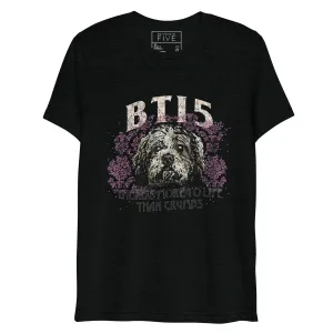Tugboat Band Tee Triblend Soft Short Sleeve T-shirt by Be There in Five, "there's more to life than crumbs"