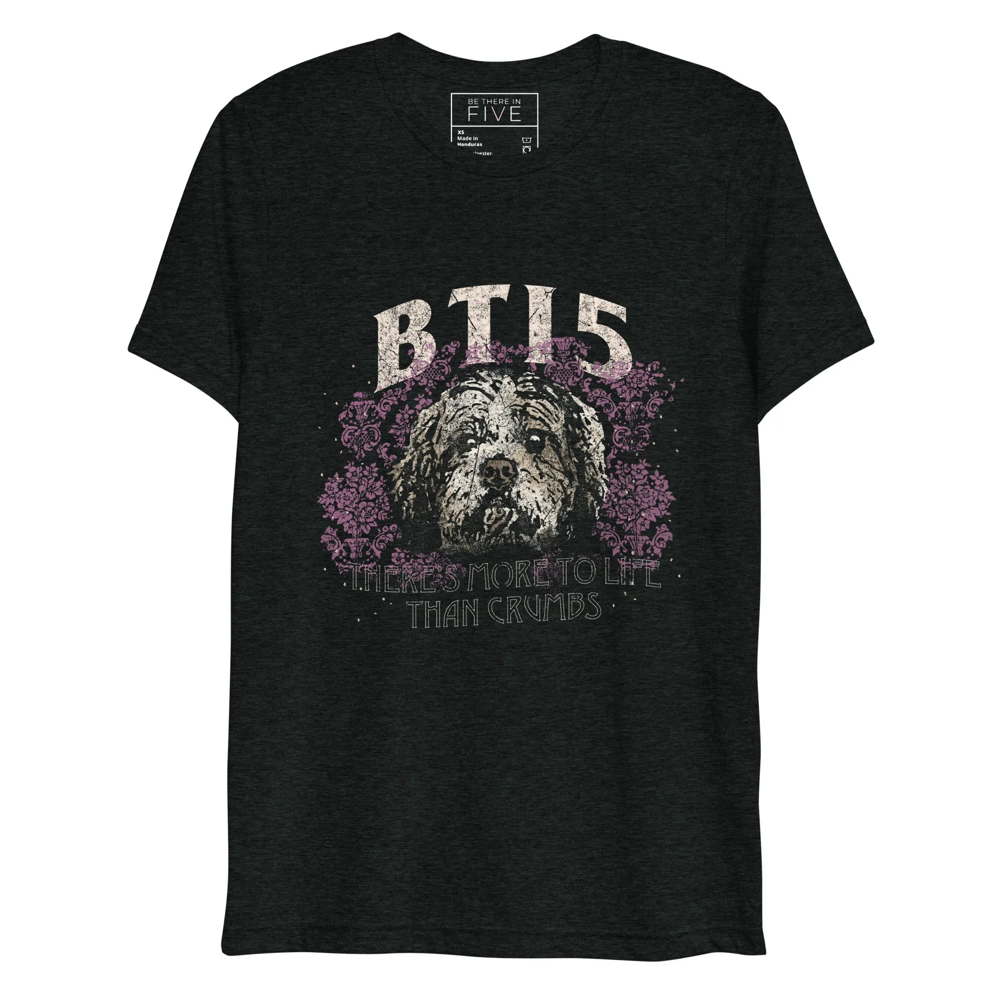 Tugboat Band Tee Triblend Soft Short Sleeve T-shirt by Be There in Five, "there's more to life than crumbs"