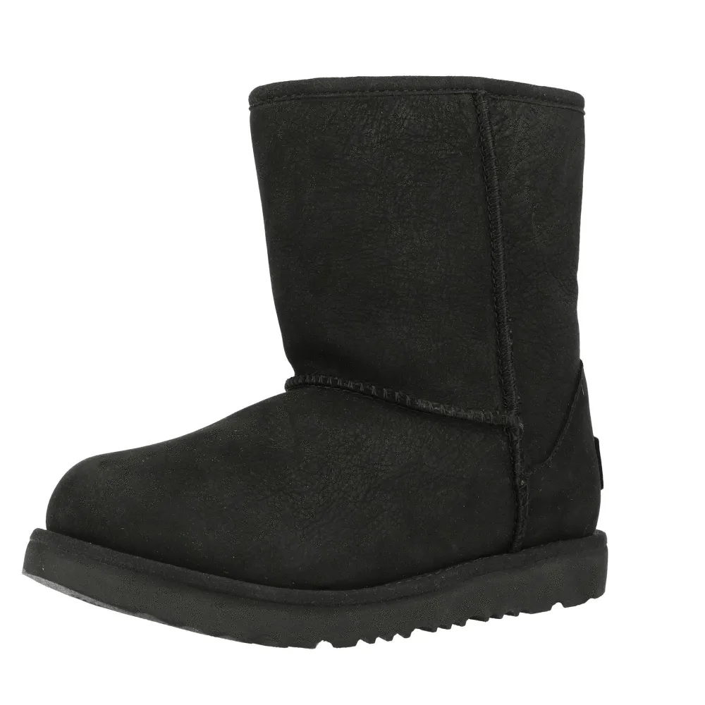 UGG Classic Short II Kids Waterproof Black Boots