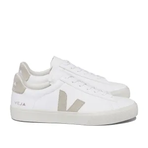Veja - Campo Chromefree Leather Trainer in White/Natural