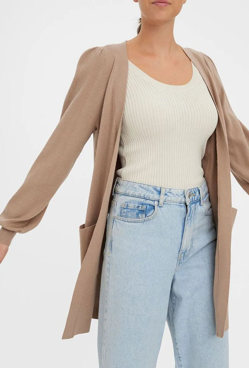 VERO MODA NANCY LONG OPEN COATIGAN