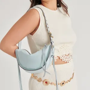 VERONA SHOULDER BAG BLUE SUEDE