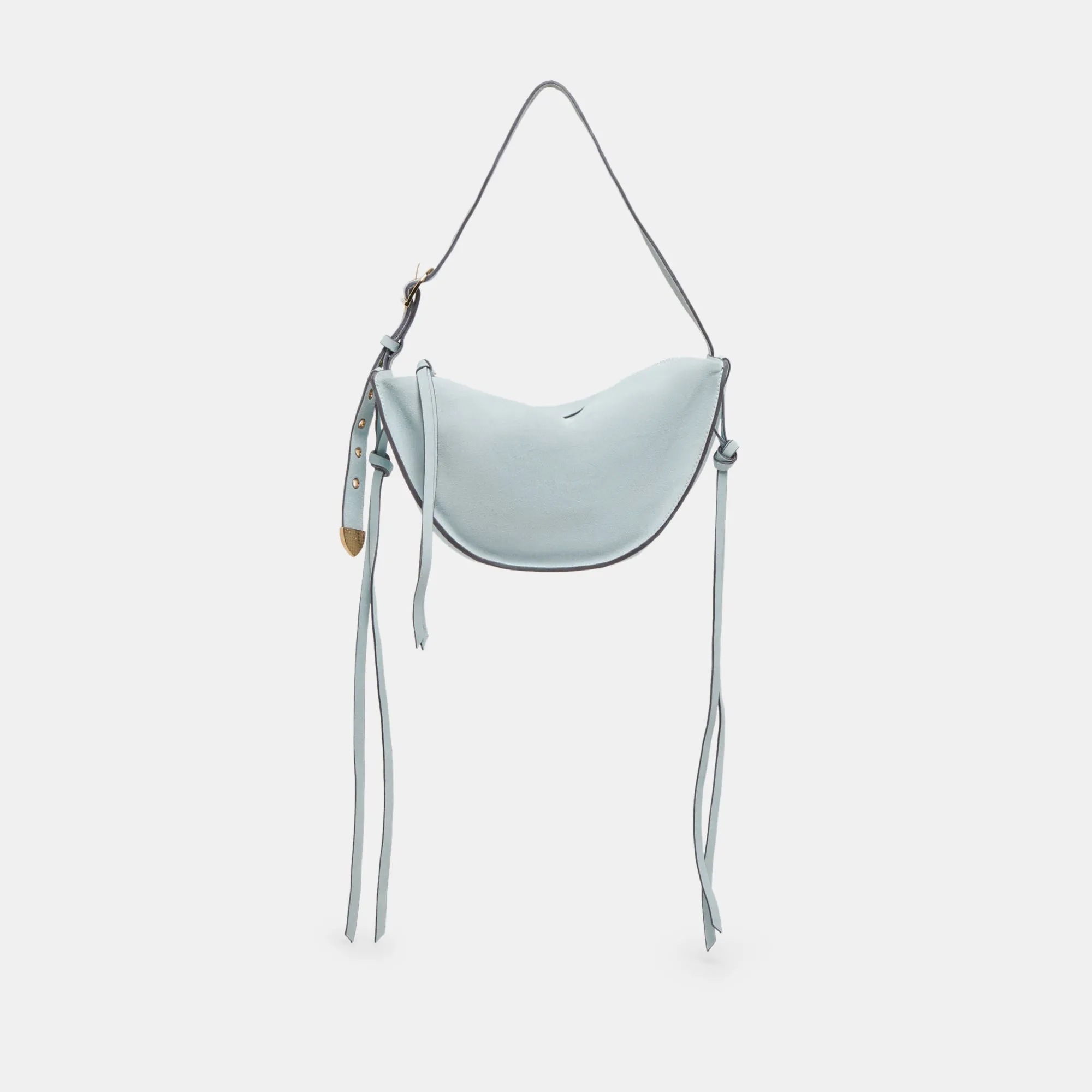 VERONA SHOULDER BAG BLUE SUEDE