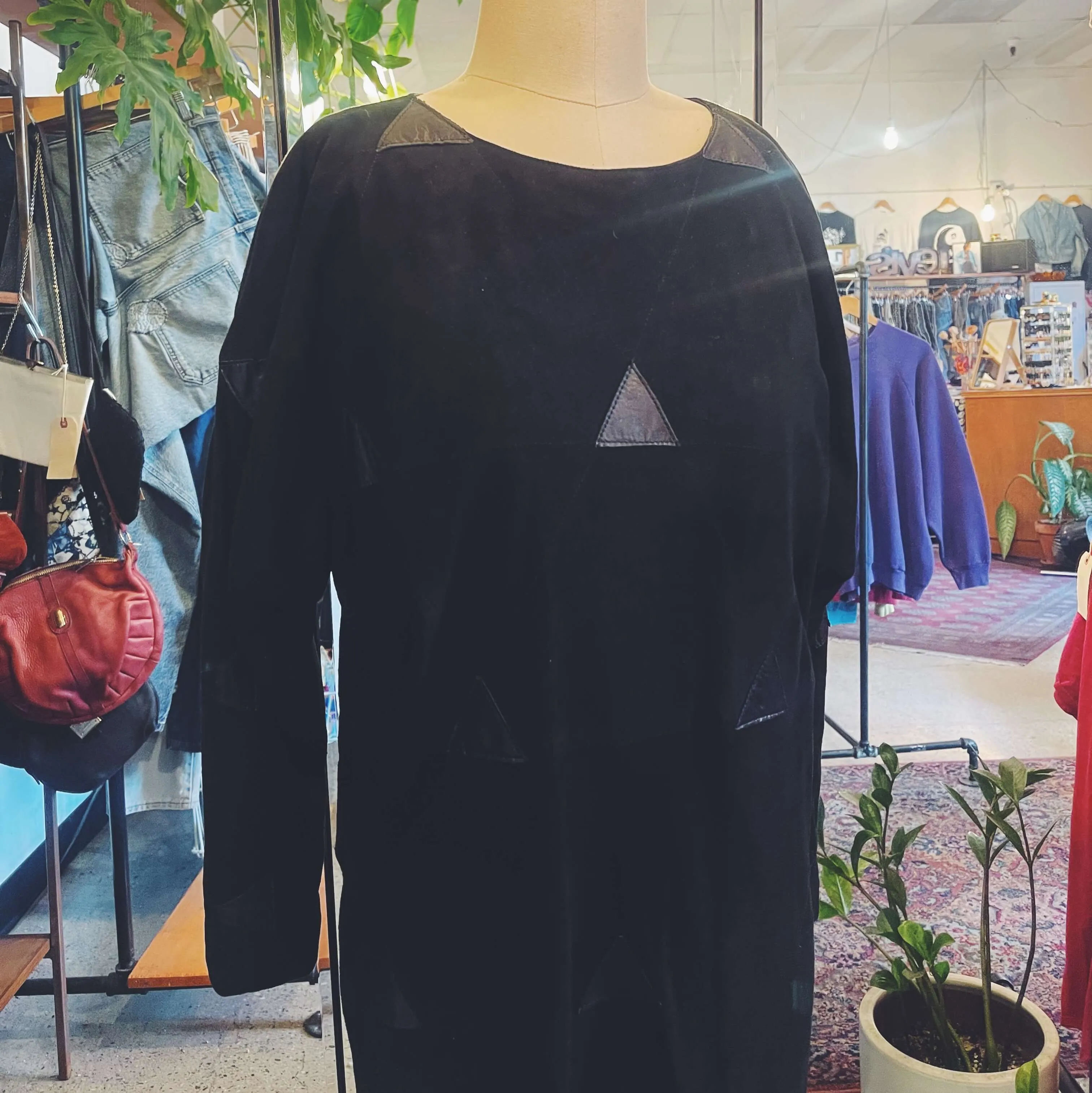 Vintage Suede   Leather Dress