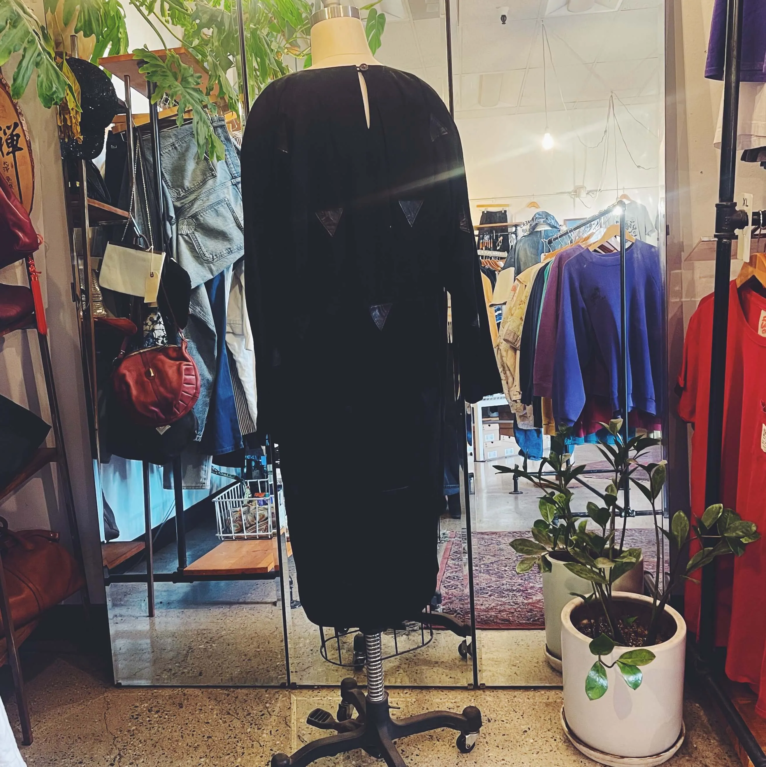 Vintage Suede   Leather Dress