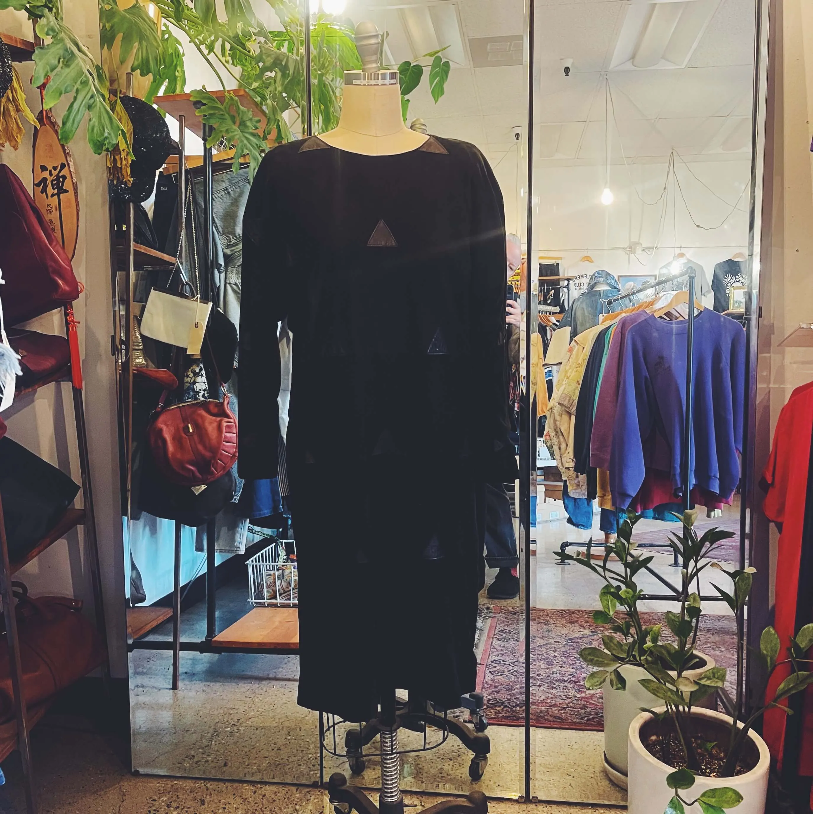 Vintage Suede   Leather Dress