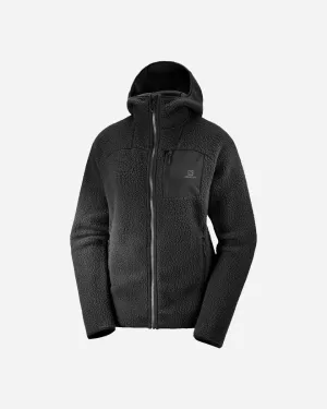 W Outline Warm Teddy Fleece - Black