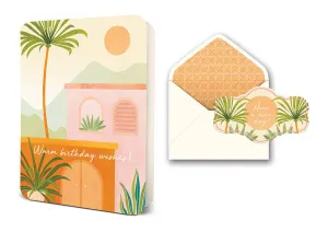 Warm Birthday Wishes Deluxe Greeting Card