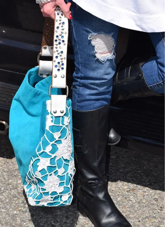 Western Suede Lace Purse