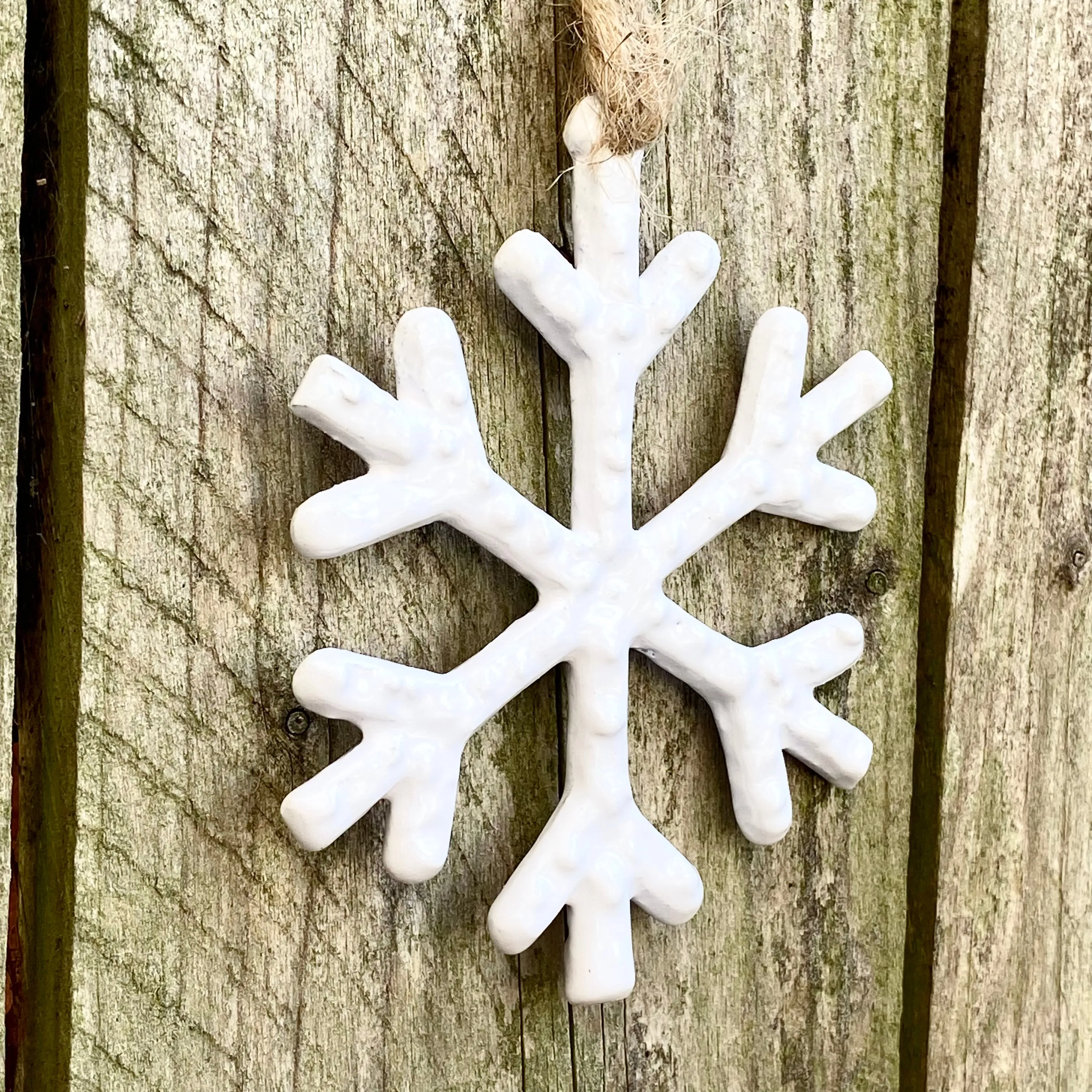 White Enamel Snowflake