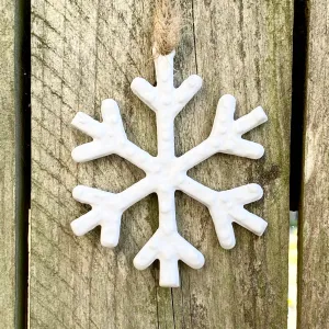 White Enamel Snowflake