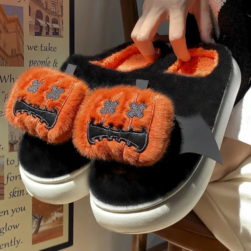 Winter Christmas Santa Claus Fluffy Slippers