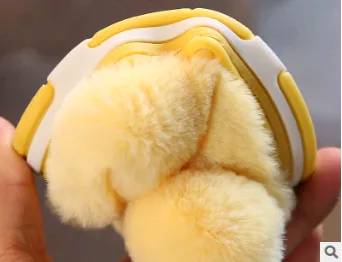 Winter cute cartoon kids cotton shoes for babies, small yellow duck cotton slippers for children