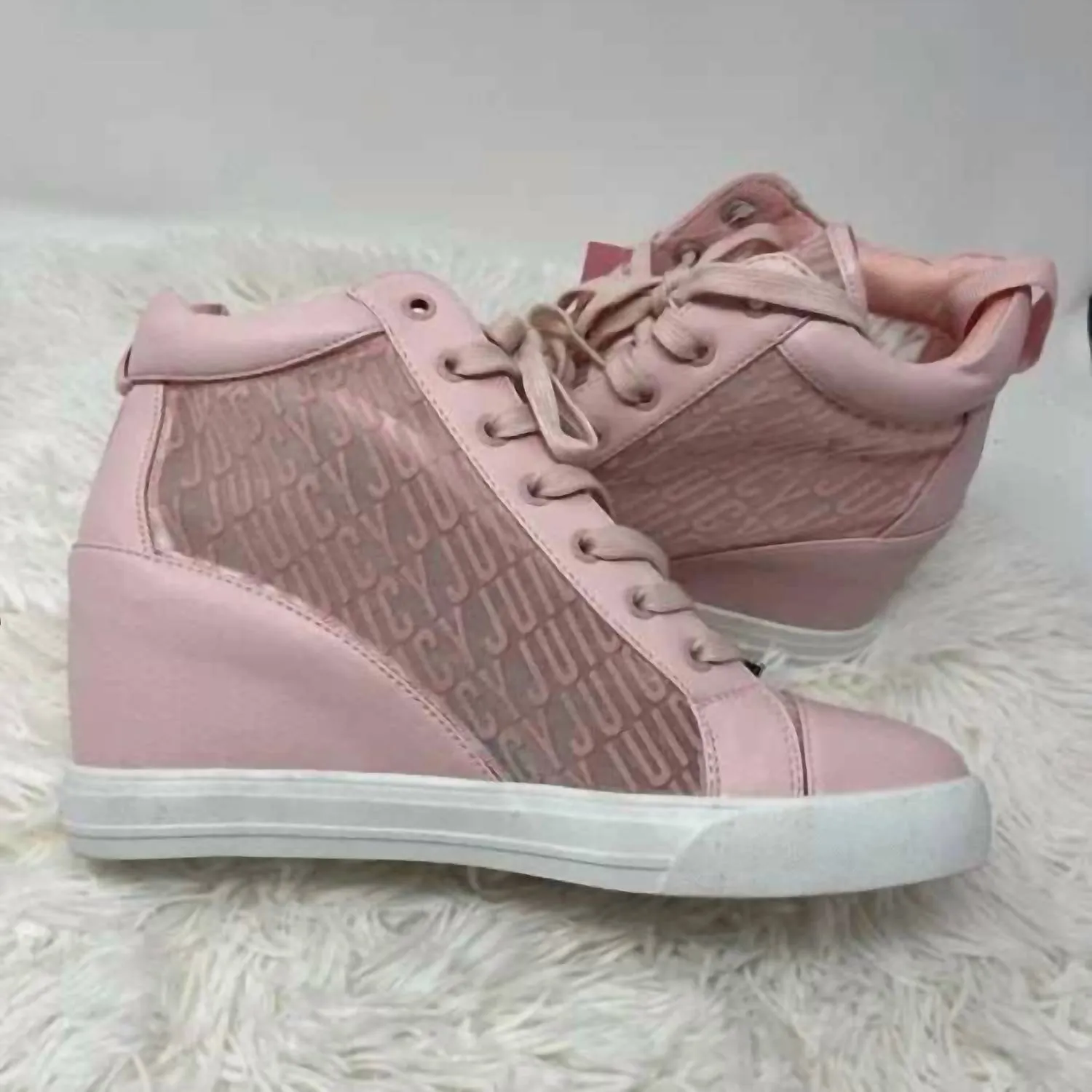 Women Jorgia Quilted Wedge Sneakers In Pink