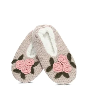 Women's Coming Up Roses Chenille Sherpa-Lined Slippers