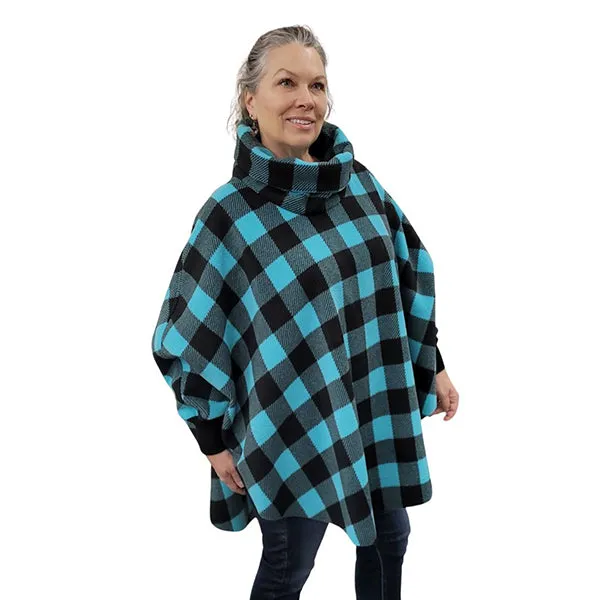 WOMEN'S COWL SWANCHO BUFFALO CHECK TEAL