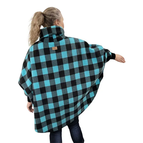WOMEN'S COWL SWANCHO BUFFALO CHECK TEAL