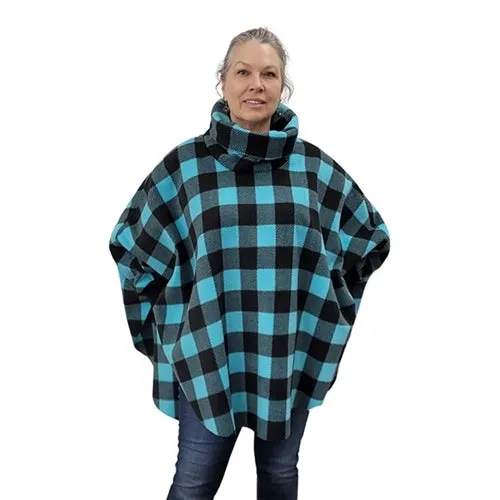 WOMEN'S COWL SWANCHO BUFFALO CHECK TEAL