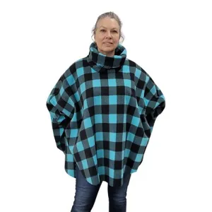 WOMEN'S COWL SWANCHO BUFFALO CHECK TEAL