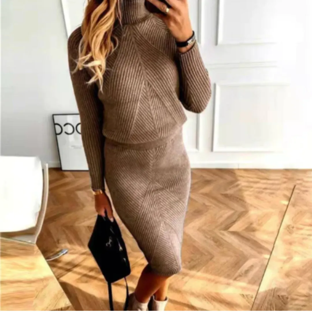 Women's Fancy Winter Knitted Dress | Midi