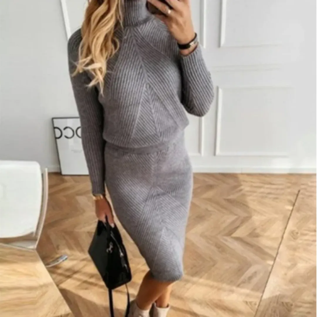 Women's Fancy Winter Knitted Dress | Midi