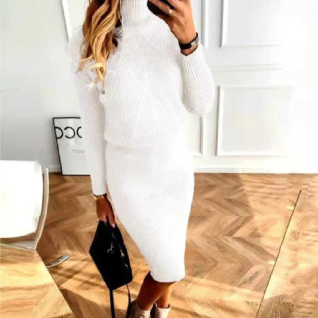 Women's Fancy Winter Knitted Dress | Midi