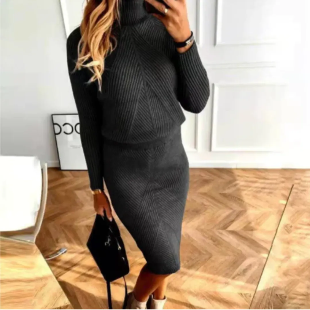 Women's Fancy Winter Knitted Dress | Midi