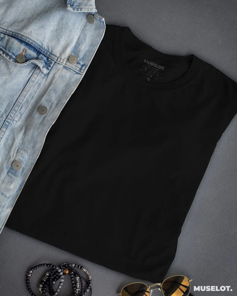 Womens plain black t shirt